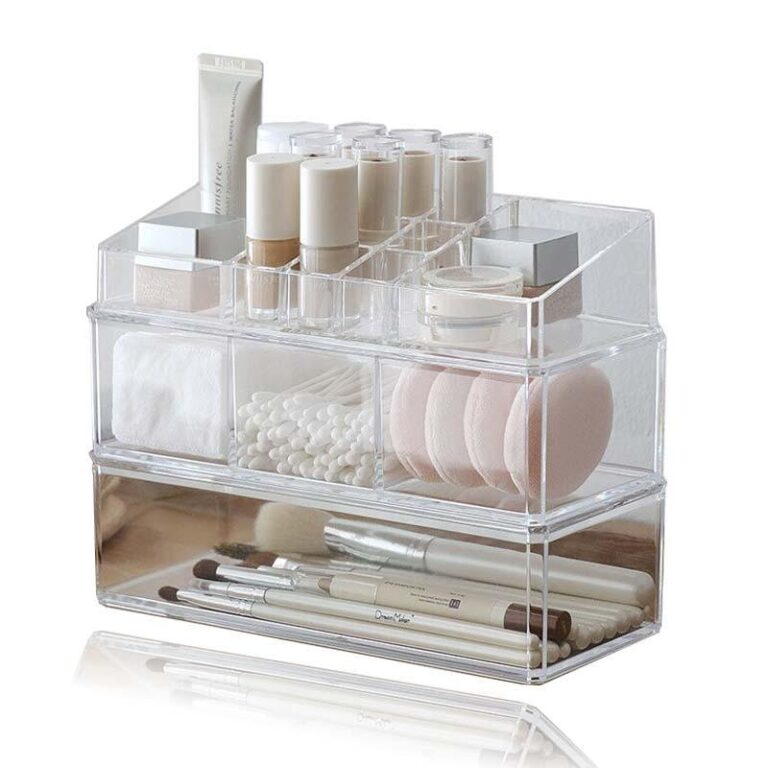 Weißer Acryl Kosmetik Organizer