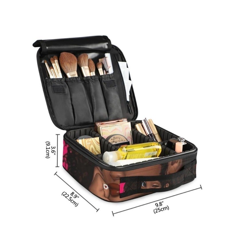 Afro Kosmetiktasche für Make-up Aufbewahrung – Bild 3