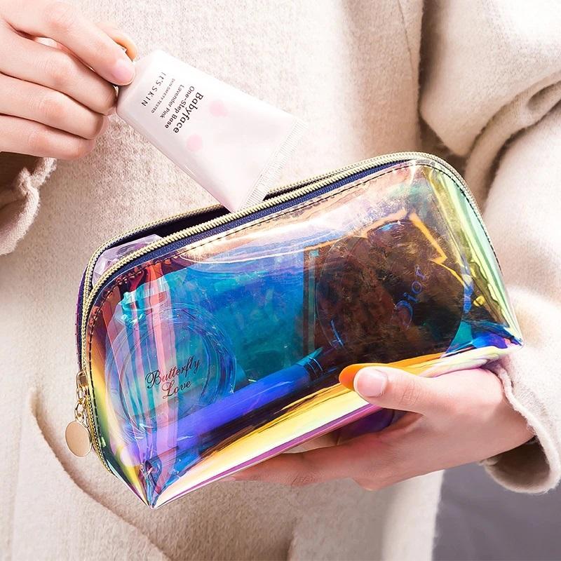 Bunte Transparente Kosmetiktasche – Bild 5