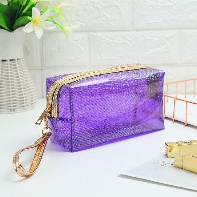 Farbige Transparente Kosmetiktasche – Bild 3