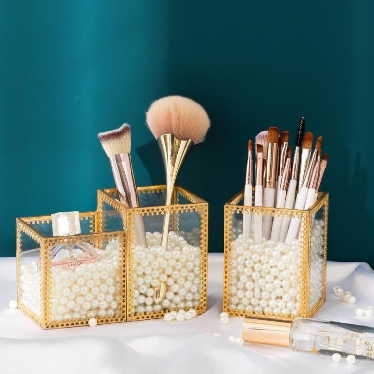 Glas-Make-up Pinselaufbewahrung