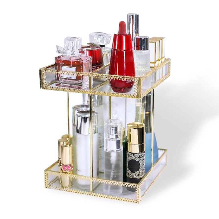 Goldener Kosmetik Organizer Make-up