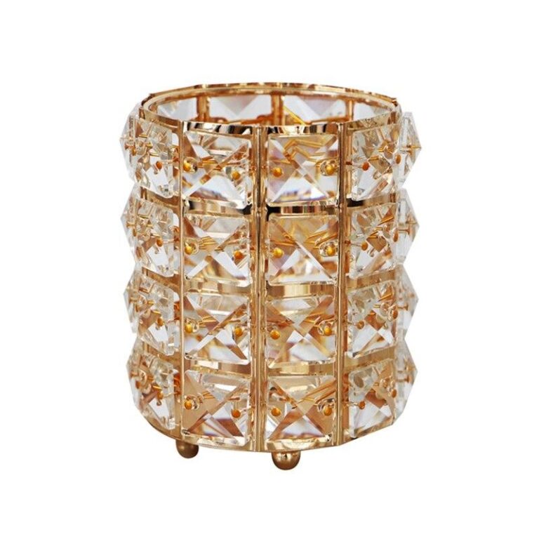 Goldener Kristall Make-up Pinselhalter