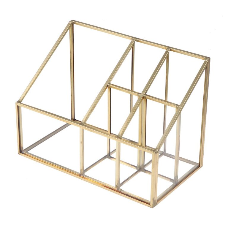 Alternative view of Goldener Transparenter Kosmetik Organizer
