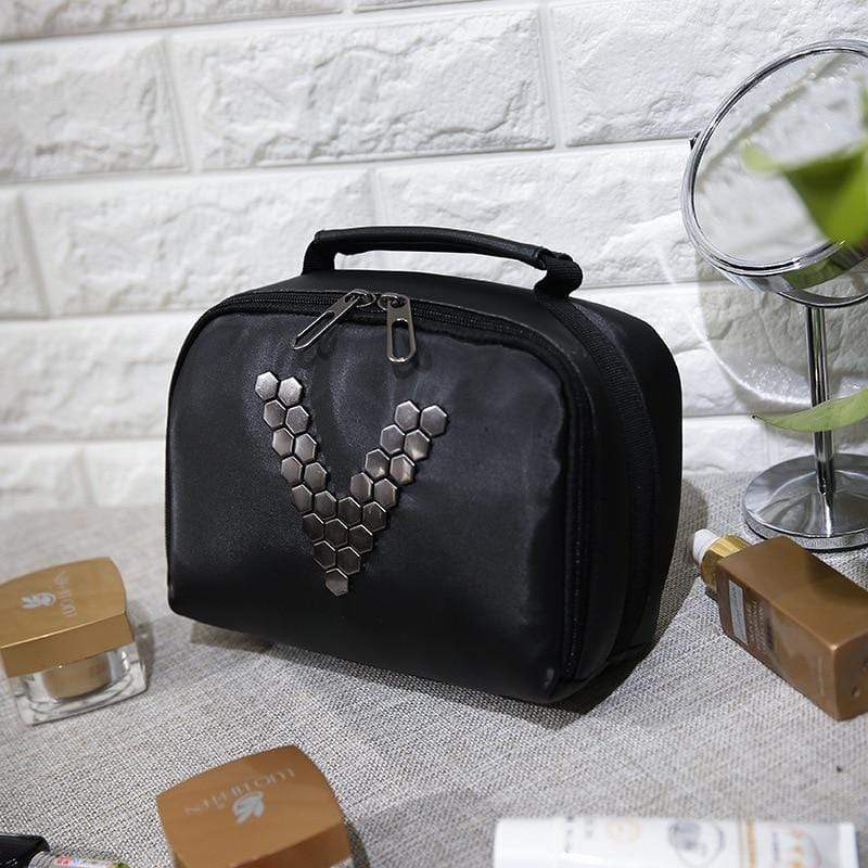 Große Kosmetiktasche Schwarz – Bild 4