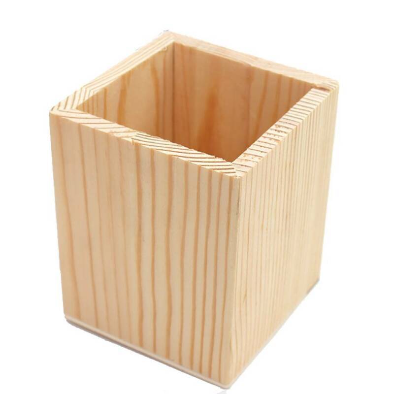 Holz Make-up Pinselbehälter – Bild 3