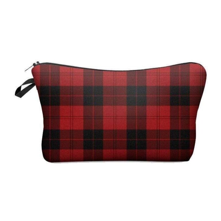 Karierte Kosmetiktasche
