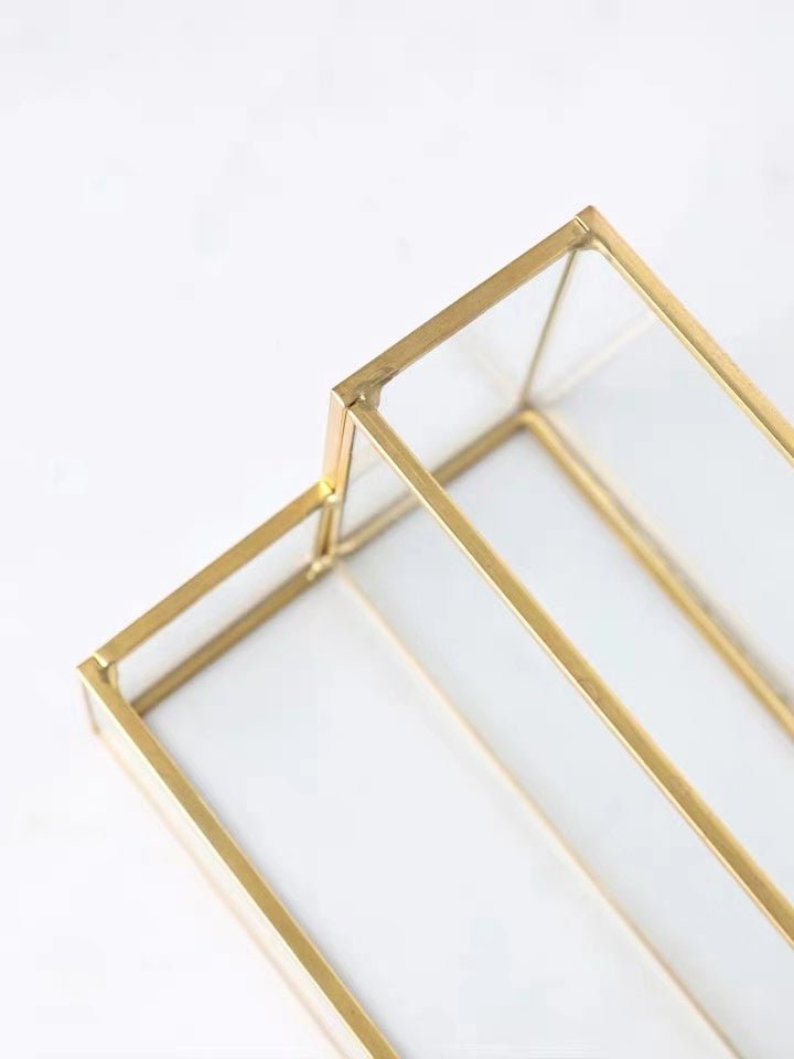Kosmetik Organizer aus Gold Glas – Bild 4