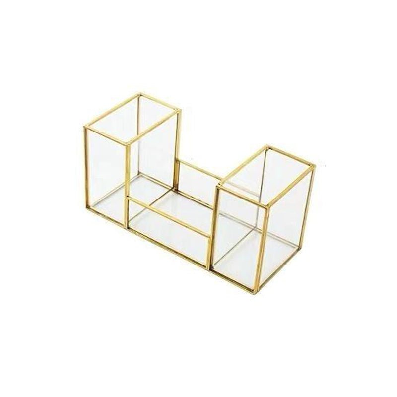 Kosmetik Organizer aus Gold Glas – Bild 2