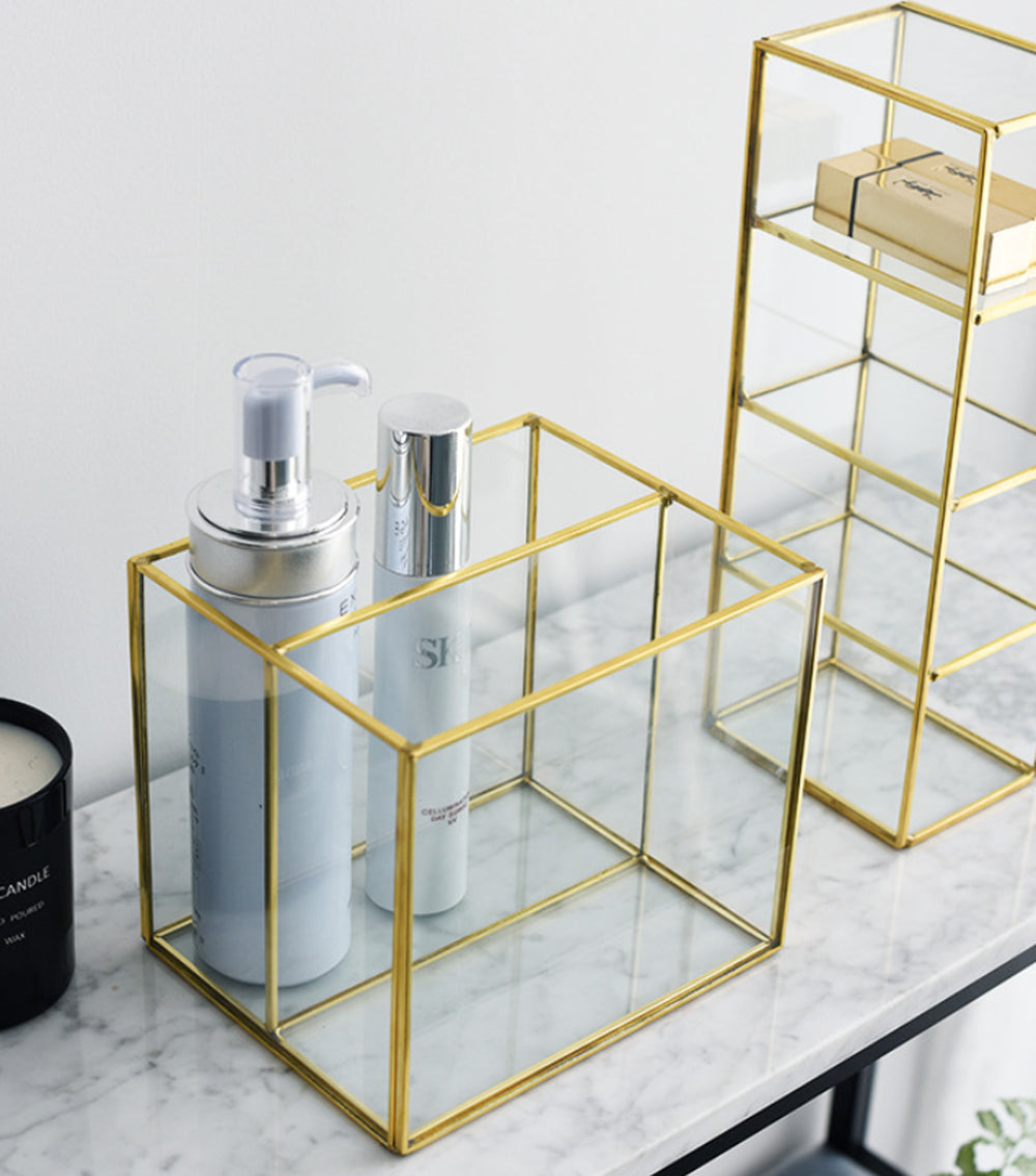 Kosmetik Organizer für den Schreibtisch aus Glas – Bild 8