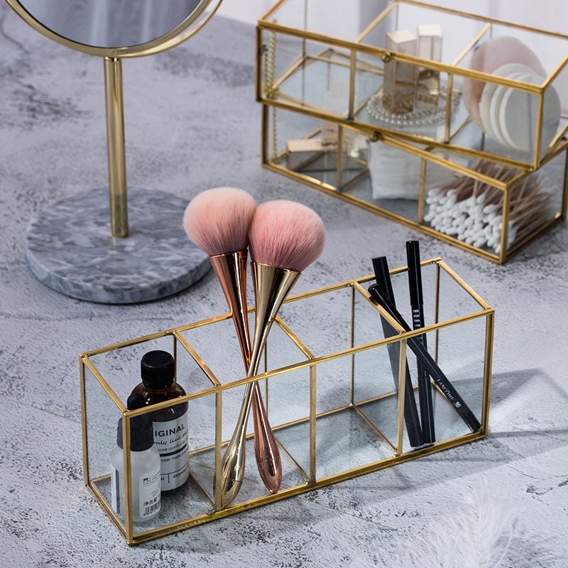 Kosmetik Organizer für den Schreibtisch aus Glas – Bild 6