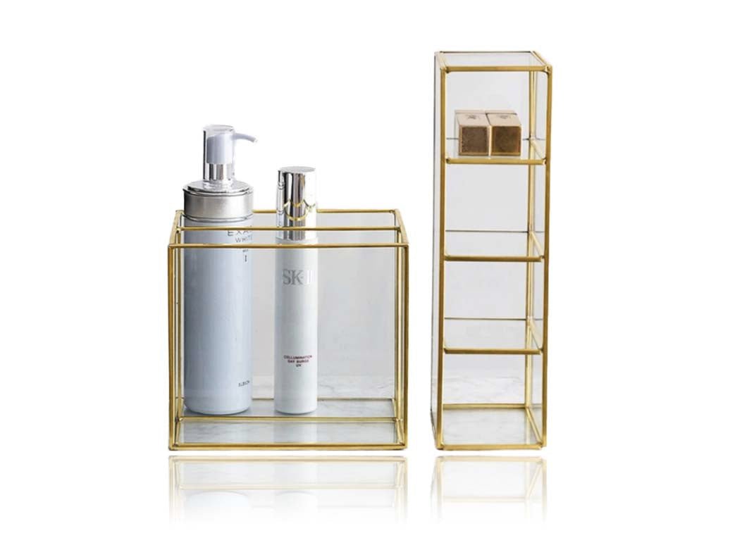 Kosmetik Organizer für den Schreibtisch aus Glas – Bild 5