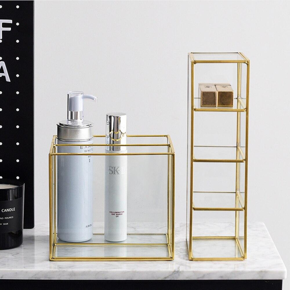 Kosmetik Organizer für den Schreibtisch aus Glas – Bild 2