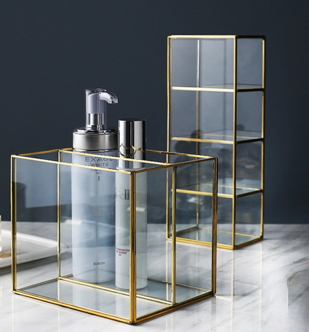 Kosmetik Organizer für den Schreibtisch aus Glas – Bild 9