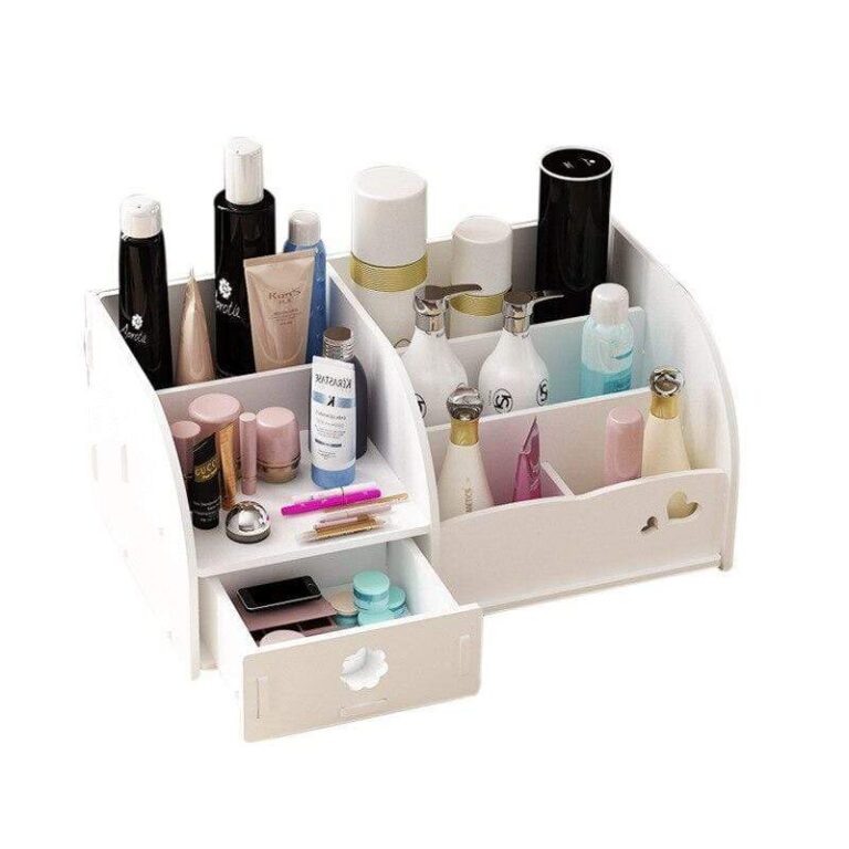 Alternative view of Kosmetik Organizer Holz Weiß