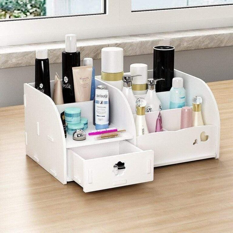 Kosmetik Organizer Holz Weiß