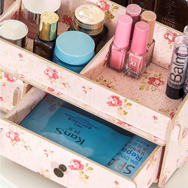 Kosmetik Organizer mit Spiegel in Weiß – Bild 6