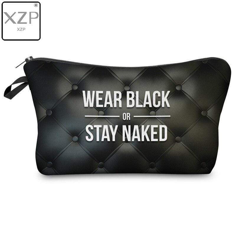 Kosmetiktasche Damen Schwarz – Bild 3