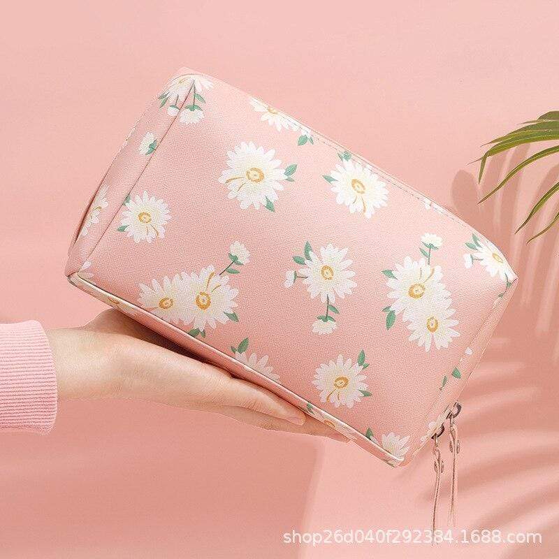 Kosmetiktasche mit Blumenmuster – Bild 3