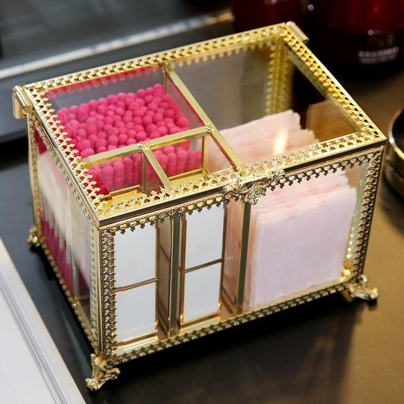 Make-up Aufbewahrungsbox Gold – Bild 3