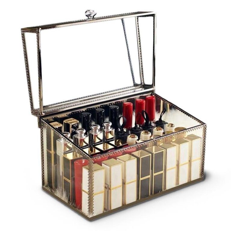Make-up Organizer Box aus Glas