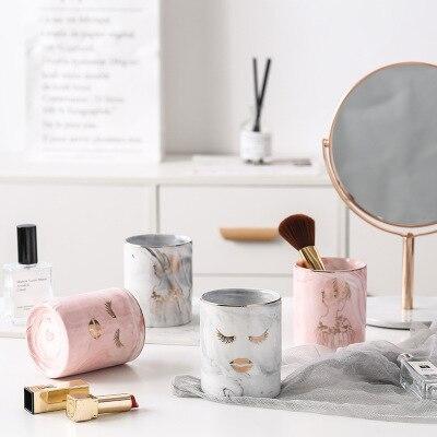 Marmor Make-up Pinsel Organizer – Bild 3