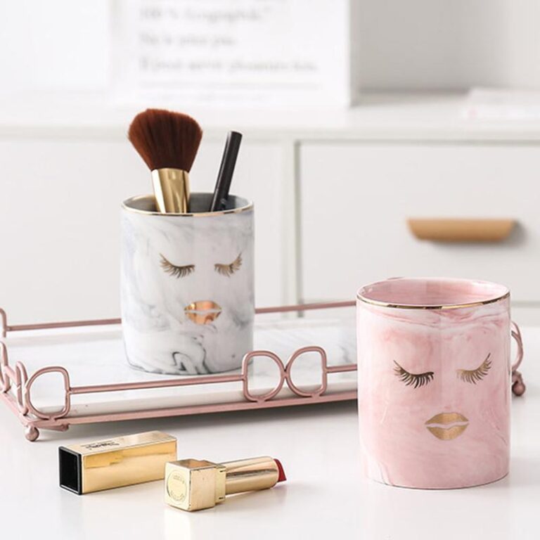 Marmor Make-up Pinsel Organizer