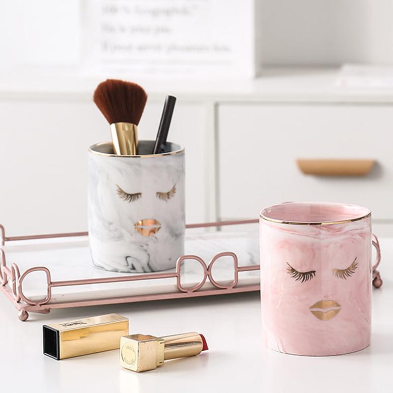 Marmor Make-up Pinsel Organizer