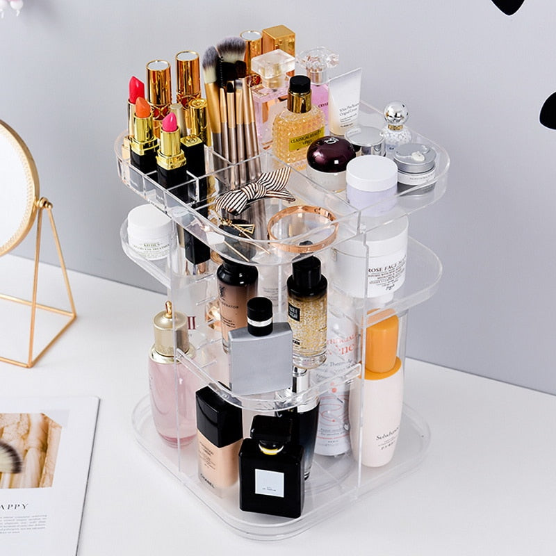 Drehbarer Transparenter Kosmetik Organizer – Bild 5