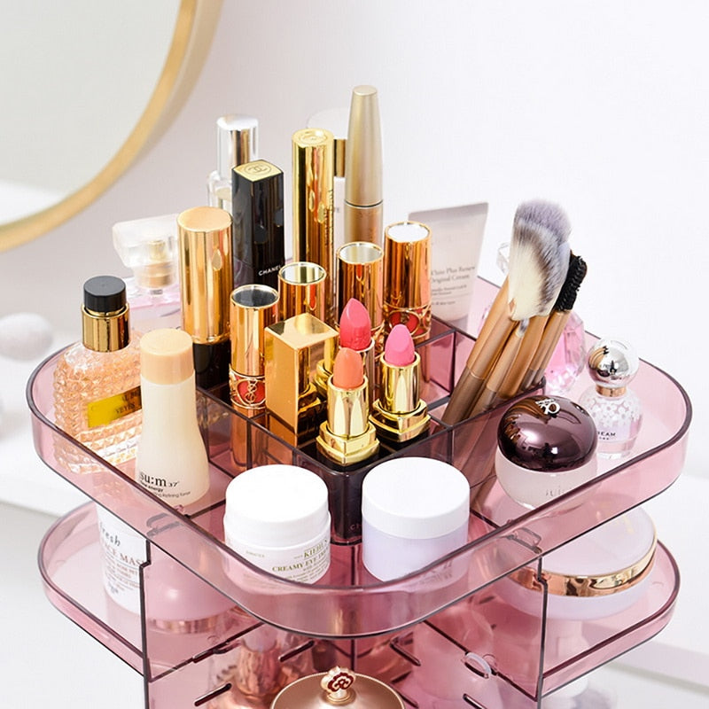 Drehbarer Transparenter Kosmetik Organizer – Bild 4
