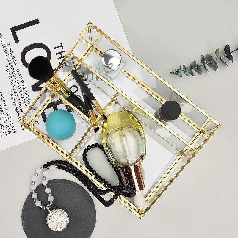 Transparenter Glas Kosmetik Organizer – Bild 5