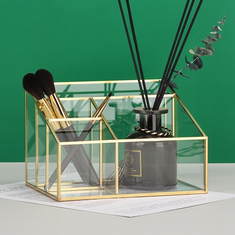 Transparenter Glas Kosmetik Organizer – Bild 3
