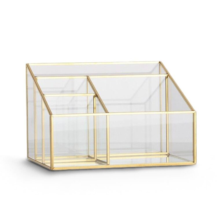 Transparenter Glas Kosmetik Organizer