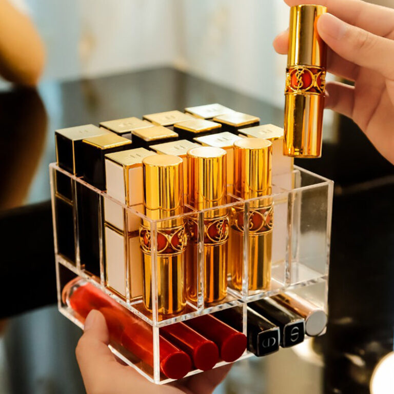 Alternative view of Transparenter Make-up Organizer Lippenstift
